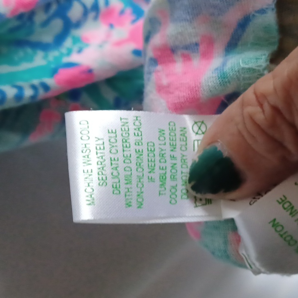 Lilly Pulitzer Mermaid Cove Shift Dress, Sz XL, 20" PTP, 30" L - Picture 8 of 8